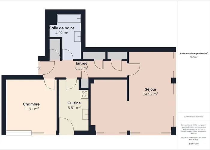 120 M De La Plage- Pour 4 - Balcon Apartamento